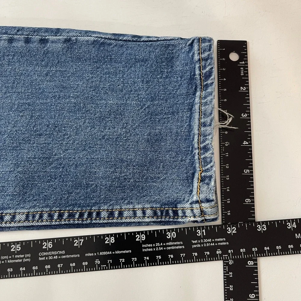 Levis 511 Jeans Mens 34x32 Blue Slim Fit Denim Distressed Grunge Skater Preppy